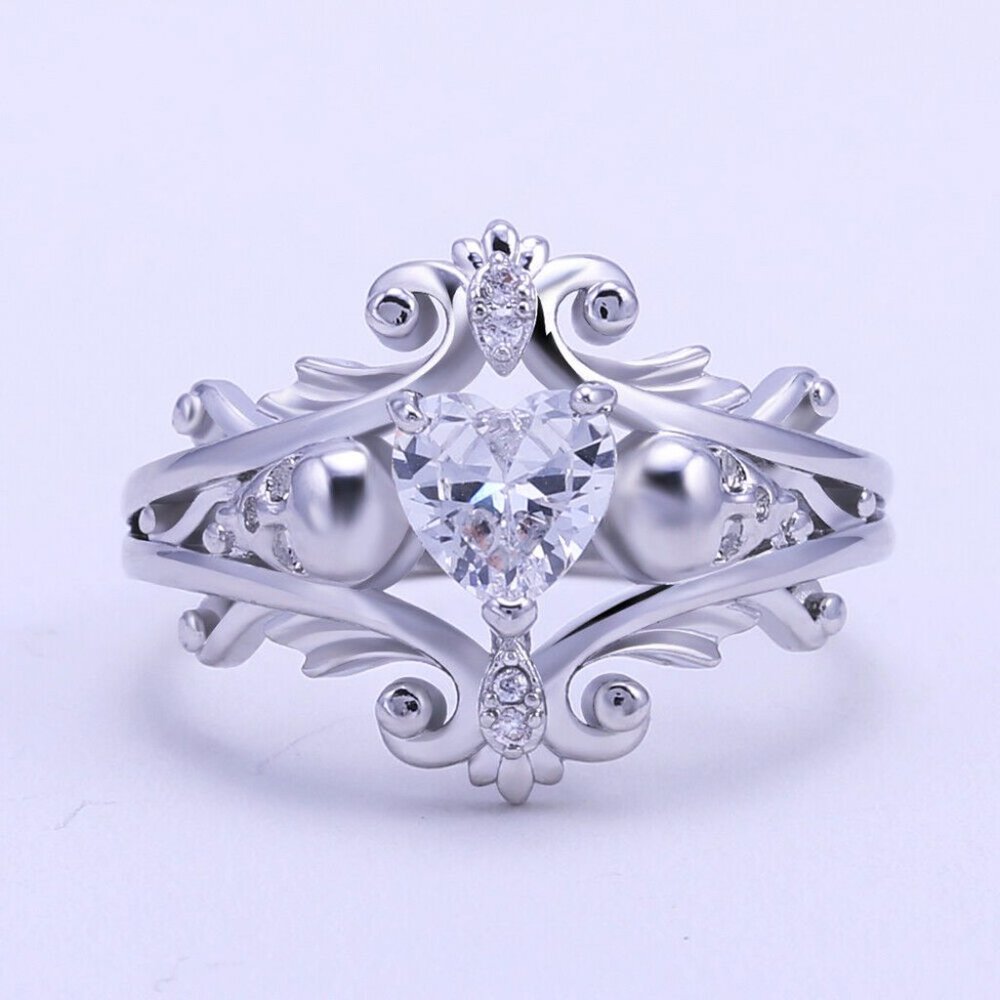 New Romantic 925 Sterling Silver Heart Shape Ring - Picture 3 of 6